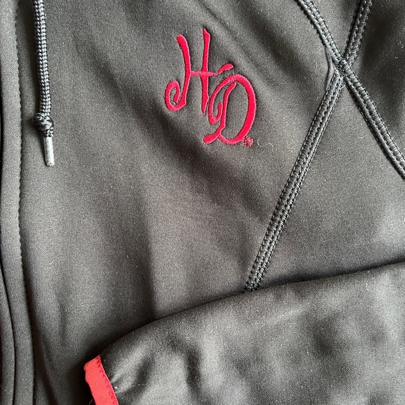 Harley-Davidson Black Fleece Lined Full Zip Hoodie Women’s Size XL NWT - Picture 3 of 7